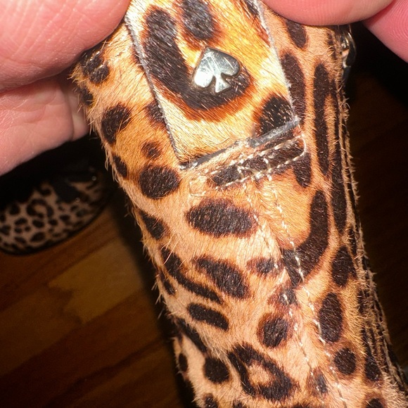 Kate Spade Romia Leopard Hair Calf Leather Side Zip Lace Front Flat Boot Size 9 - Picture 8 of 8